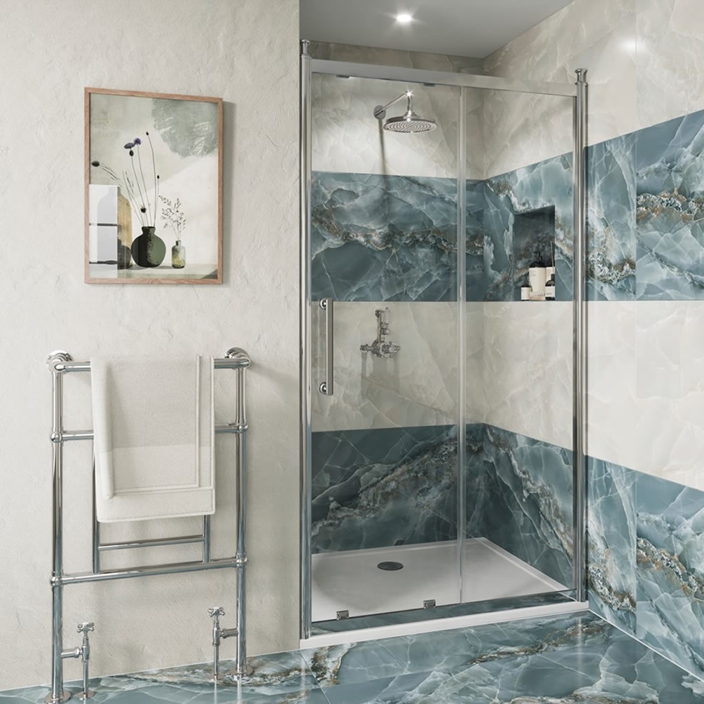 Burlington Classique 1200mm Chrome Sliding Shower Door